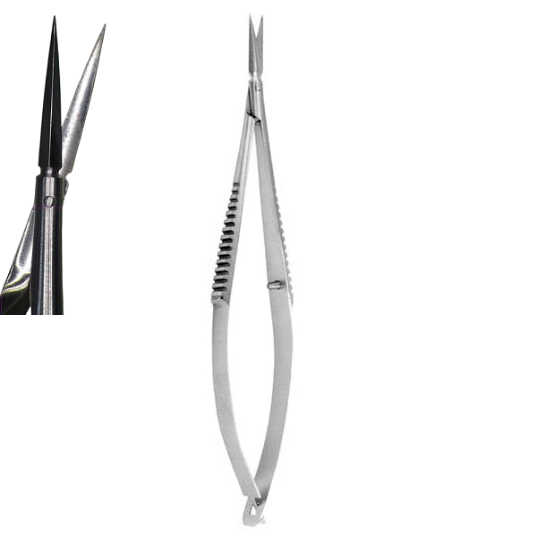 McPherson Vannas Micro Spring Dissecting Scissor, Straight, Sharp/Sharp, 9cm
