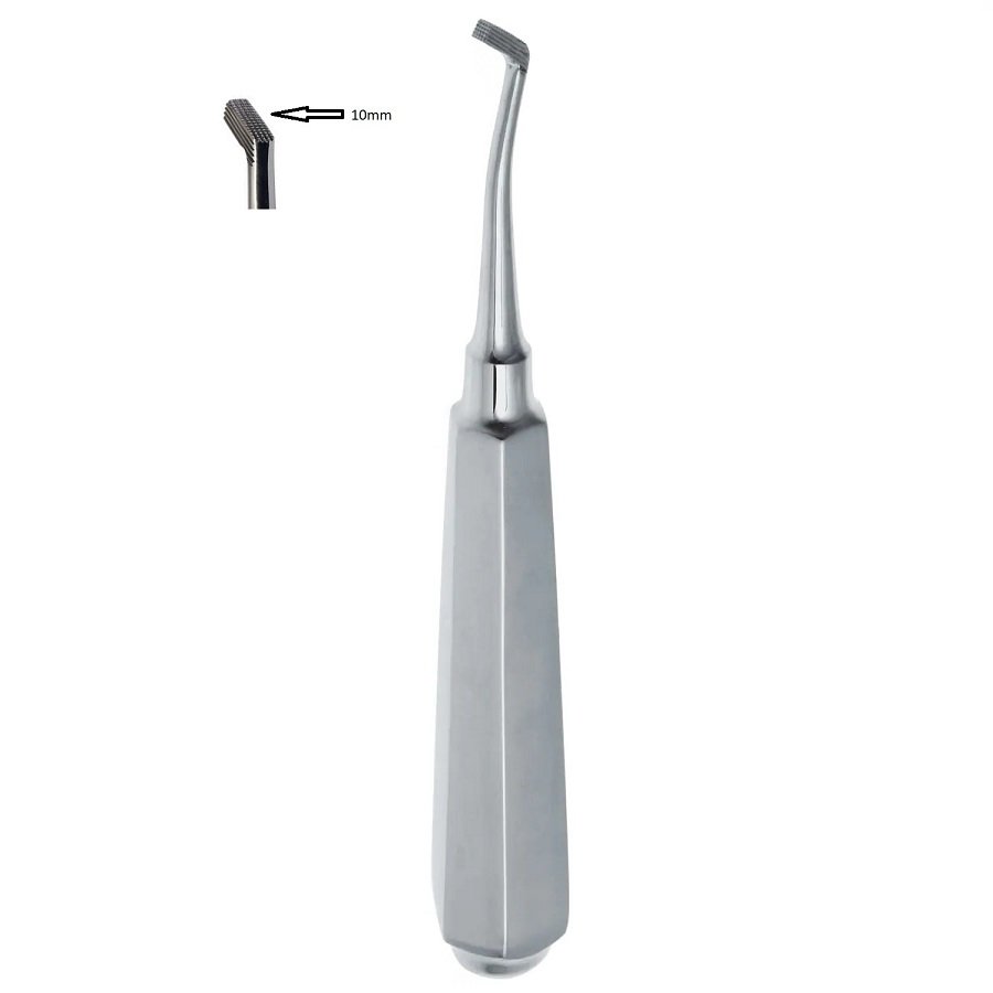 Mershon Band Pusher, 5 Sided, Angled Serrated Tip, Reduced risk of slippage, Light weight with Hollow Handle, Heat Sterilizable up to 370 Degrees Fahrenheit, 13cm