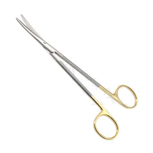 Metzenbaum Dissecting Scissors, Curved, Tungsten Carbide, Reusable, Length 17.5cm