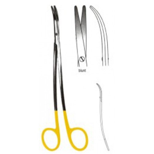 Metzenbaum Fino Scissors, Blunt/Blunt, S-Curved, Tungsten Carbide, 23cm