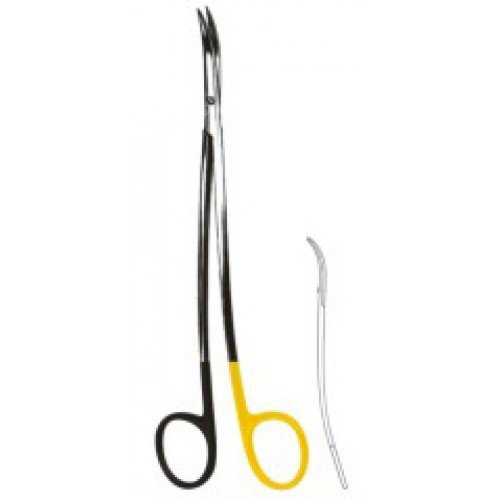 Metzenbaum Fino Scissors, S/Curved, Supercut, Tungsten Carbide, 23cm