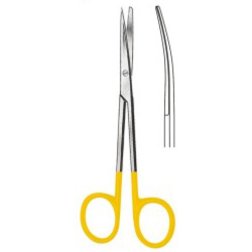 Metzenbaum Scissors, Curved, Sharp/Blunt, Tungsten Carbide, 14.5cm