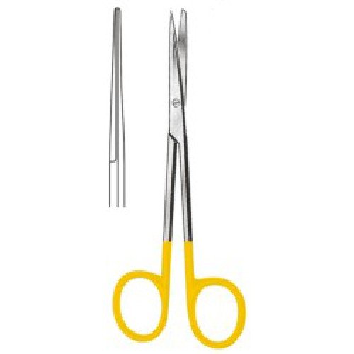 Metzenbaum Scissors, Straight, Sharp/Blunt, Tungsten Carbide, 14.5cm