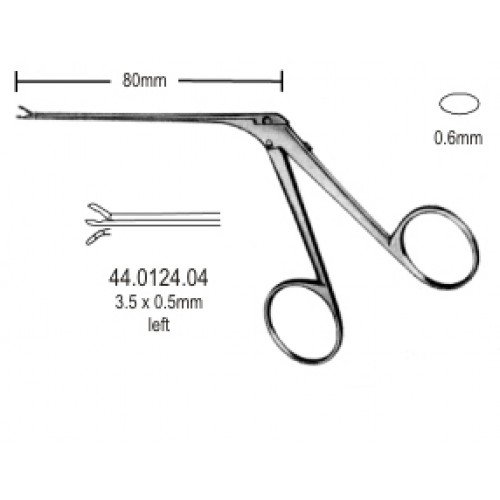 Micro cup shaped Forceps left 3.5×0.6mm, 8cm