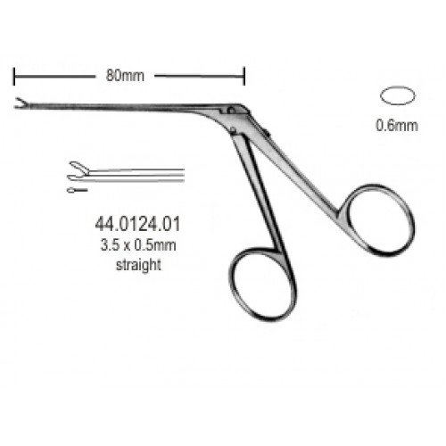 Micro cup shaped Forceps Straight 3.5×0.6mm, 8cm