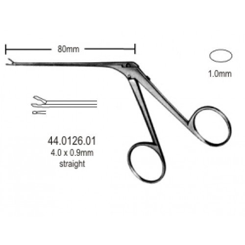 Micro cup shaped Forceps Straight 4.0×0.9mm, 8cm