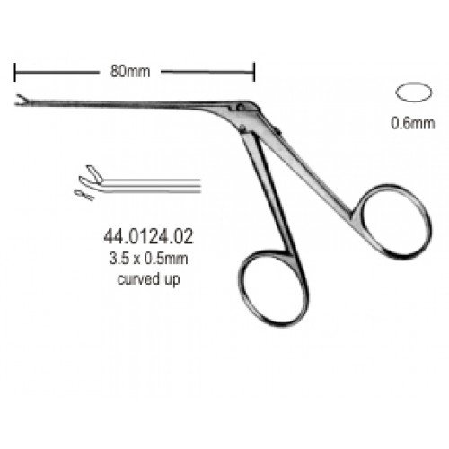 Micro cup shaped Forceps upward 3.5×0.6mm, 8cm