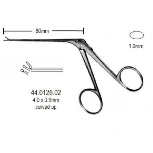 Micro cup shaped Forceps upward 4.0×0.9mm, 8cm