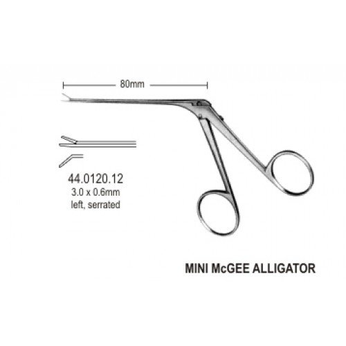 Micro Ear Forceps Serrated left 3.0×0.6mm, 8.5cm