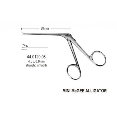 Micro Ear Forceps smooth Straight 4.0mm, 8.5cm