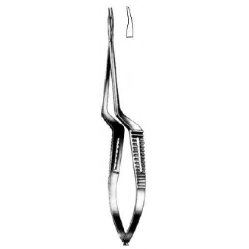 Micro Needle Holder Curved smooth bent shaft 16cm