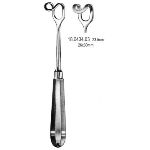 Middeldorf Retractor Hollow Handle 26x30mm, 23.5cm