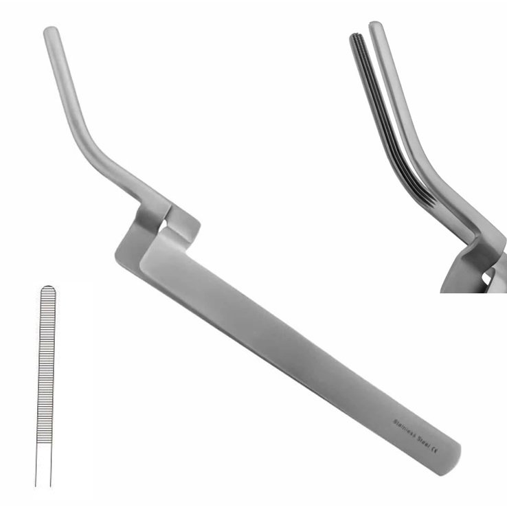 Miller Articulating Paper Holder Grasping Forceps, Curved, 15cm