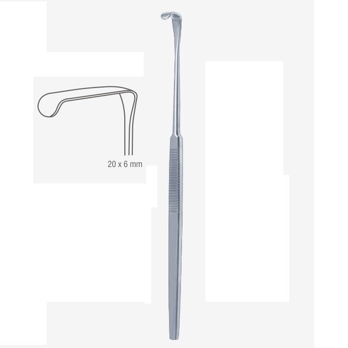 Mini Kocher Langenbeck Retractor 20x6mm, 16cm