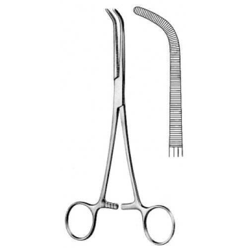 Mixter Hemostatic Bronchus Forceps, Curved, 22cm