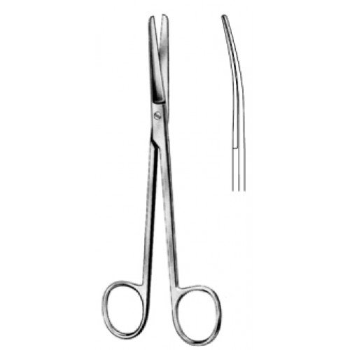 Mixter Scissors, Blunt/Blunt, Curved, 15.5cm
