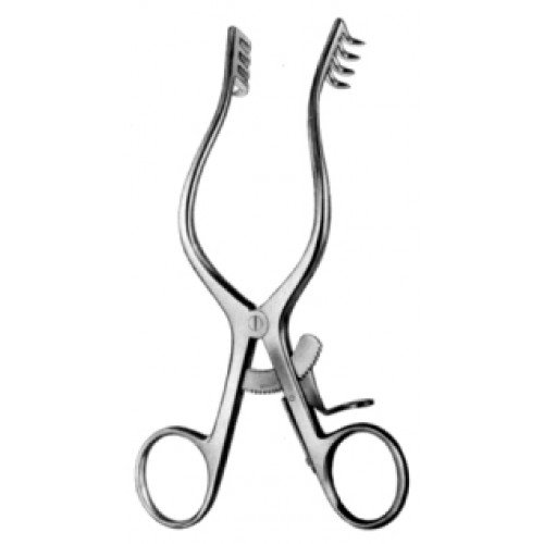 Mollison Mastoid Retractor, 4×4 Prongs, Sharp, 15cm