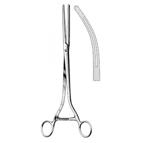 Moynihan Intestinal Clamp Fenestrated Curved, 29cm