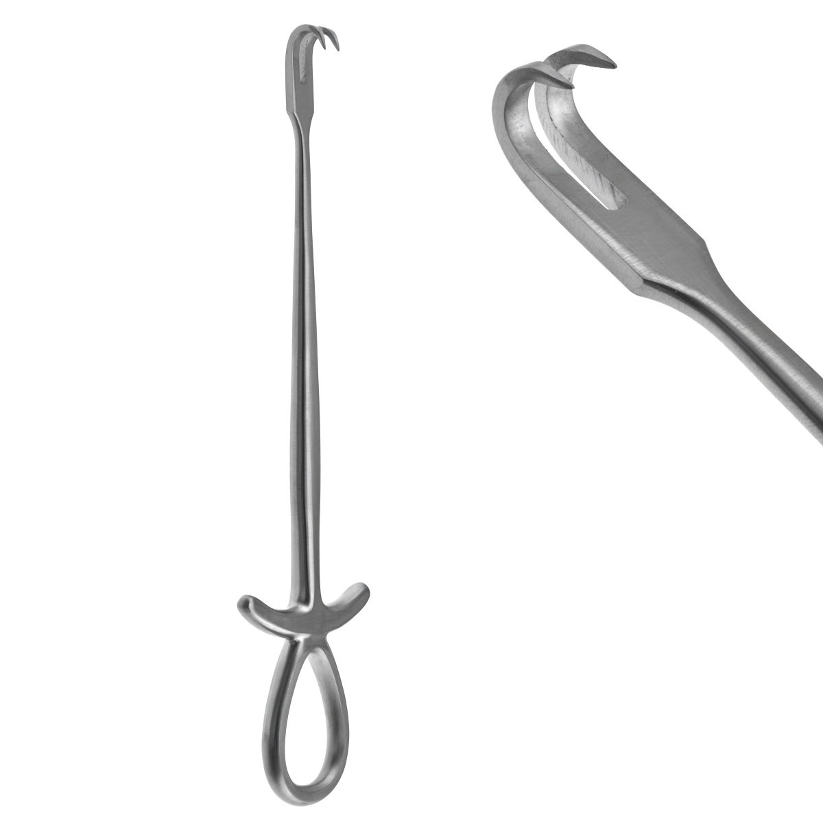 Murphy retractor, with 2 Sharp Prongs, Blade Width 8.0mm, 20cm (7 3/4 inches)