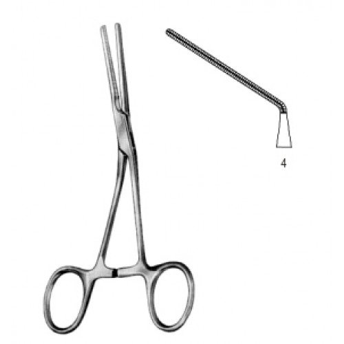 Neonatal and Pediatric Clamp, angled, Delicated, Fig.4, 13.5cm