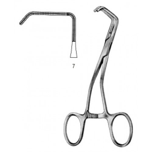 Neonatal and Pediatric Clamp, Curved Delicated, Fig.7, 13cm