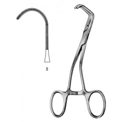 Neonatal and Pediatric Clamp, Curved Delicated, Fig.8, 14cm