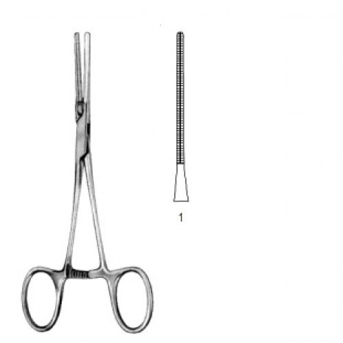 Neonatal and Pediatric Clamp, Straight, Delicated, Fig.1, 14.5cm