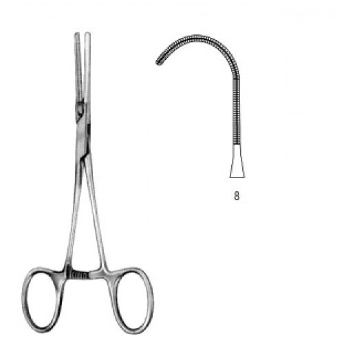Neonatal and Pediatric Clamp, Straight, Delicated, Fig.8, 14cm