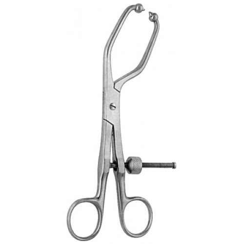 Oblique Pelvic Reduction Forceps, Pointed-Ball Tips, with Speed lock, 19cm