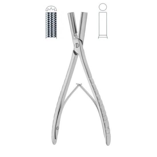 Obwegeser Bone contouring forceps, Concave/Convex, Blade 12mmx30mm, Total Length 17.5cm