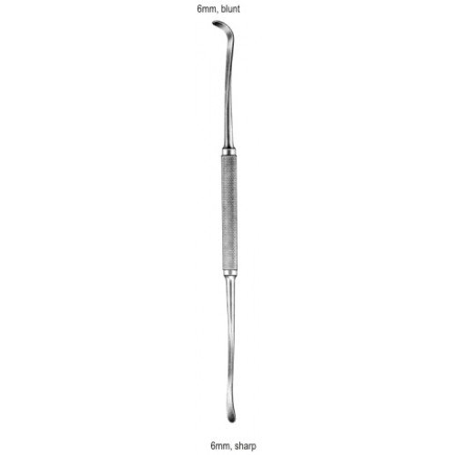 Obwegeser Freer Periosteal Elevator, sharp-blunt, 6mm, 21cm