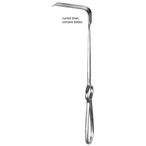 Obwegeser Soft Tissue Retractor down 7x25mm, 22cm