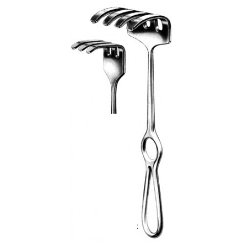 Ollier Retractor 3.prong 36x30mm, 22.5cm