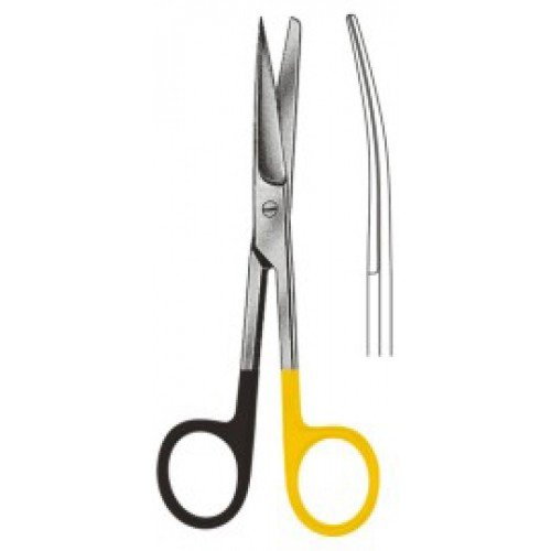 Operating Scissors, Curved, Sharp/Blunt, Supercut, Tungsten Carbide, 16.5cm