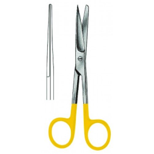 Operating Scissors, Sharp/Blunt, Straight, Tungsten Carbide, 15.5cm