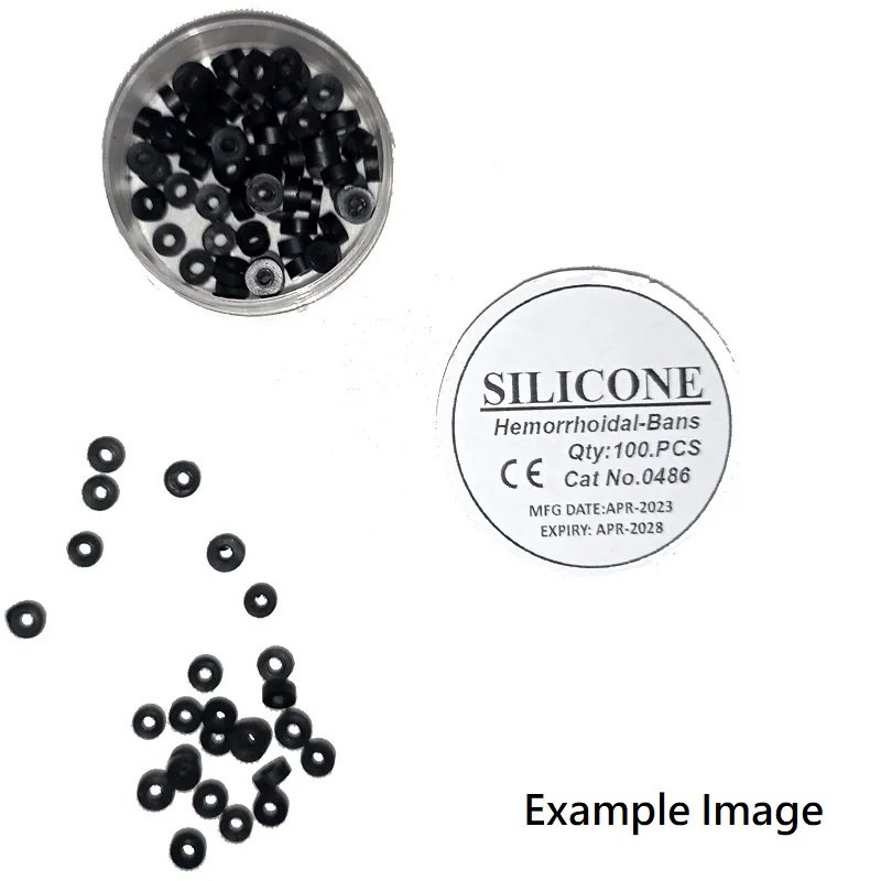 Pack of 100 Silicon Bands/Bans/Rings for Hemorrhoid Suction Ligature Rectal Gun