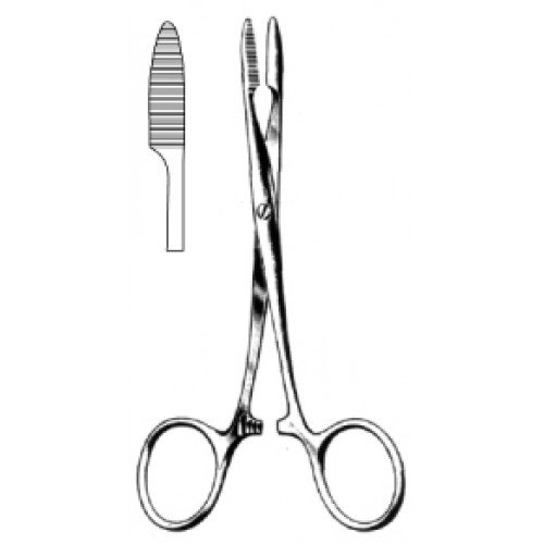 Pean Hemostatic Forceps, Straight, S/J (Serrated jaws), 12.5cm