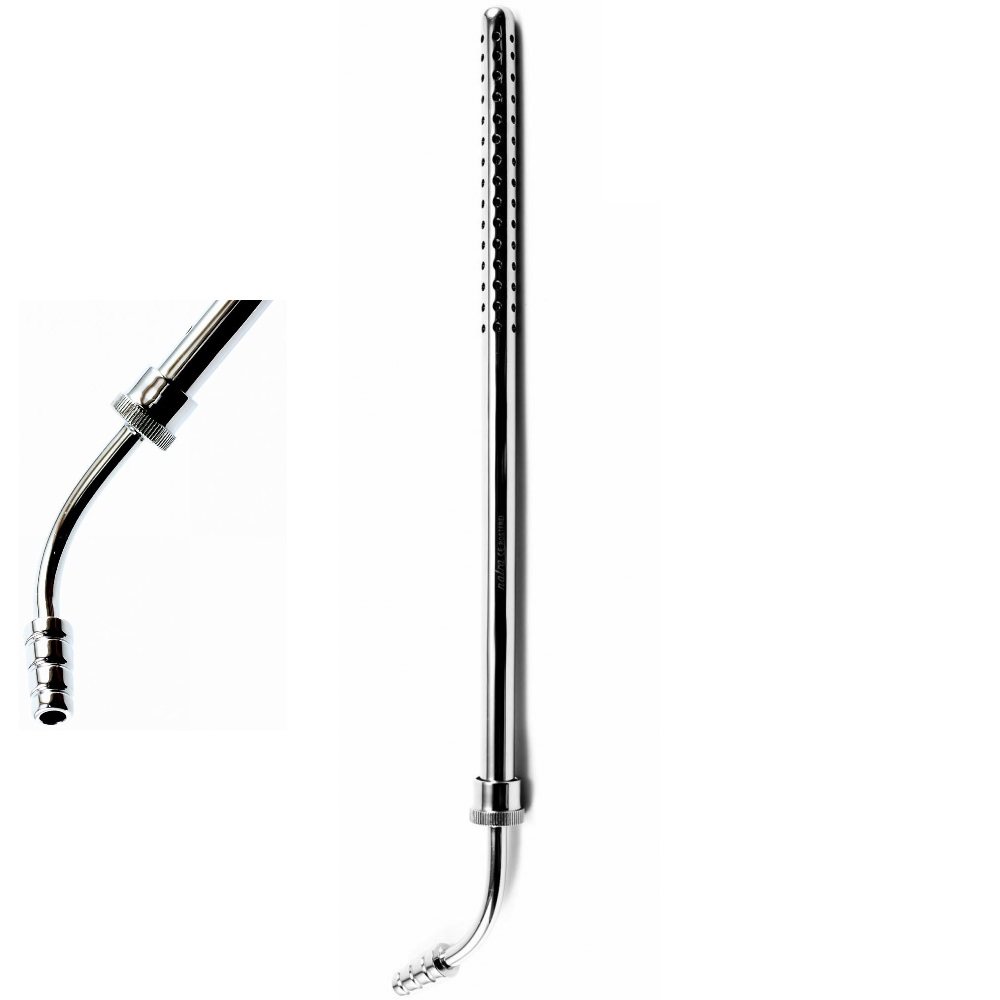 Poole Suction Tube, Curved Aspiration Cannula, 8mm Ø Diameter, 25cm