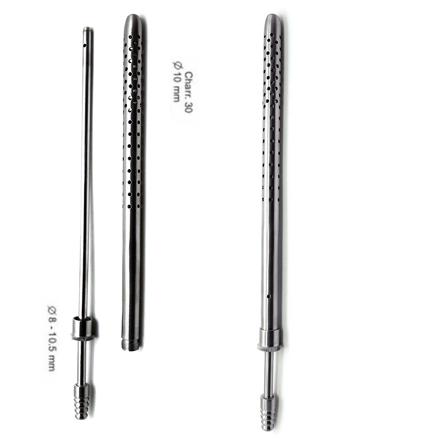 Poole Suction Tube, Straight Aspiration Cannula, 10mm Ø Diameter, 25cm