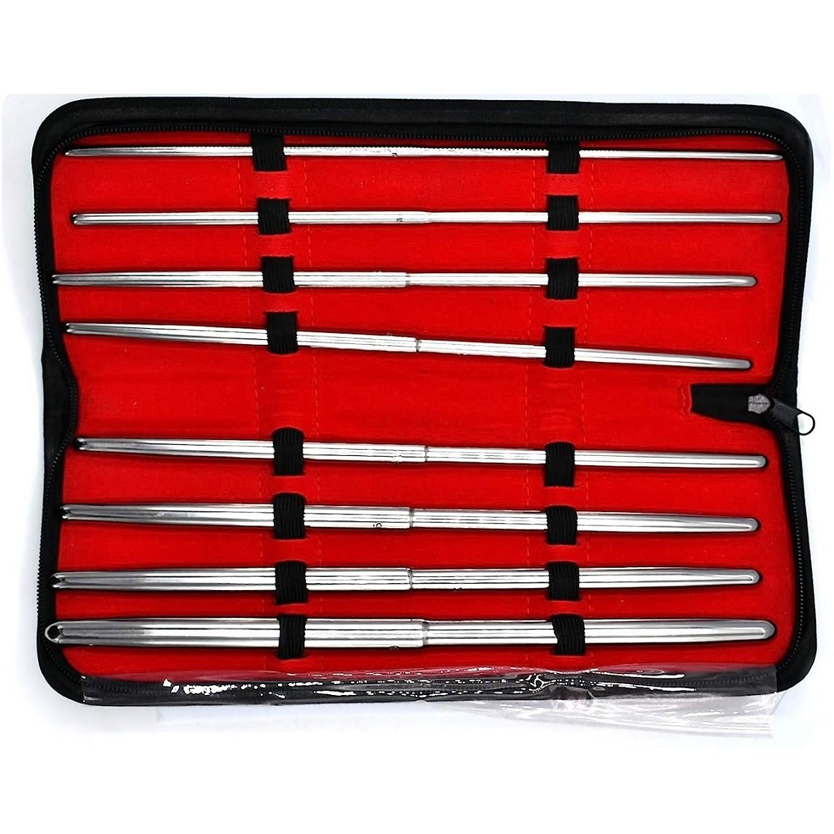 Pratt Urethral Bougies, Gynecology Dilators, Urinary, Uterine, Urethral Sounds, Straight, Set of 8, 13-15 to 41-43 French, 28cm