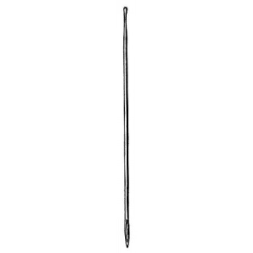 Probe Buttoned with Eye, Flat end, Probe thickness 2mm, 16cm