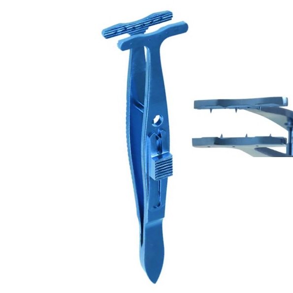 Putterman Mullers Type Clamp, Forceps, 22mm Serrated, Titanium, 10cm