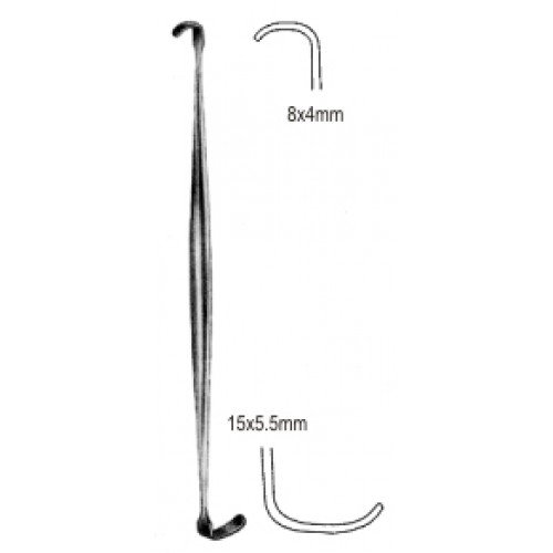 Ragnell Davis Retractor, Double Ended, 4x8mm, 5.5x15mm, 14cm