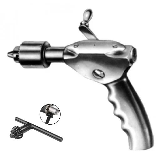 Ralk Bone Surgical Hand Drill with Stainless Steel Chuck and Key