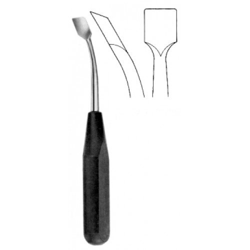 Raspatory with fibre handle Curved 13mm, 18.5cm