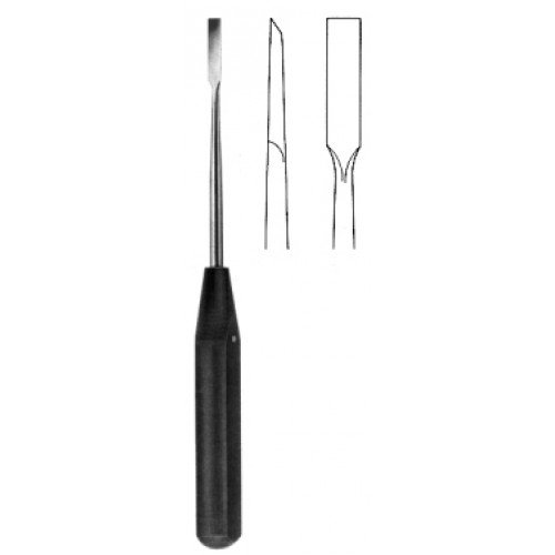 Raspatory with fibre handle Straight 6mm, 18cm