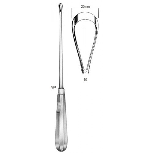 Recamair Curette, Rigid Blunt, Fig.10, 20mm, 31cm