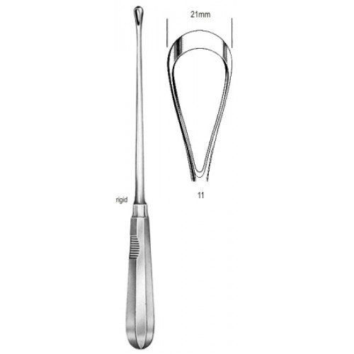 Recamair Curette, Rigid Blunt, Fig.11, 21mm, 31cm