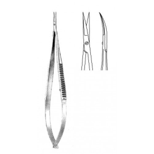 Reill Micro Scissor 1. Serrated blade Curved, 15.5cm