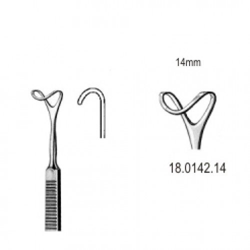 Retractor hollow blade 14mmx16cm